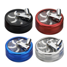 Wholesale 63 mm 2.5 inches 2 piece Aluminum Alloy hand-crank weed accessories spice grinders